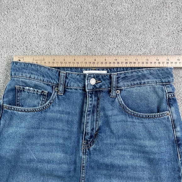 Lucky Brand Maxi Skirt Womens 6 28 Blue Jean Denim Medium Wash Cotton 5-Pocket - Picture 6 of 14